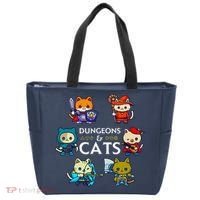 Rpg Gamer And Cats D20 Dice Nerdy Cute Cat Tote Bag thumb 0