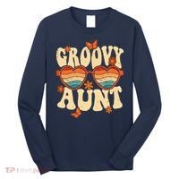 Retro Groovy Aunt 70s Aesthetic 1970's Mother's Day Long Sleeve Shirt thumb 0
