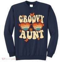 Retro Groovy Aunt 70s Aesthetic 1970's Mother's Day Sweatshirt thumb 0