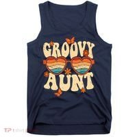 Retro Groovy Aunt 70s Aesthetic 1970's Mother's Day Tank Top thumb 0