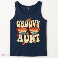 Retro Groovy Aunt 70s Aesthetic 1970's Mother's Day Tank Top thumb 2