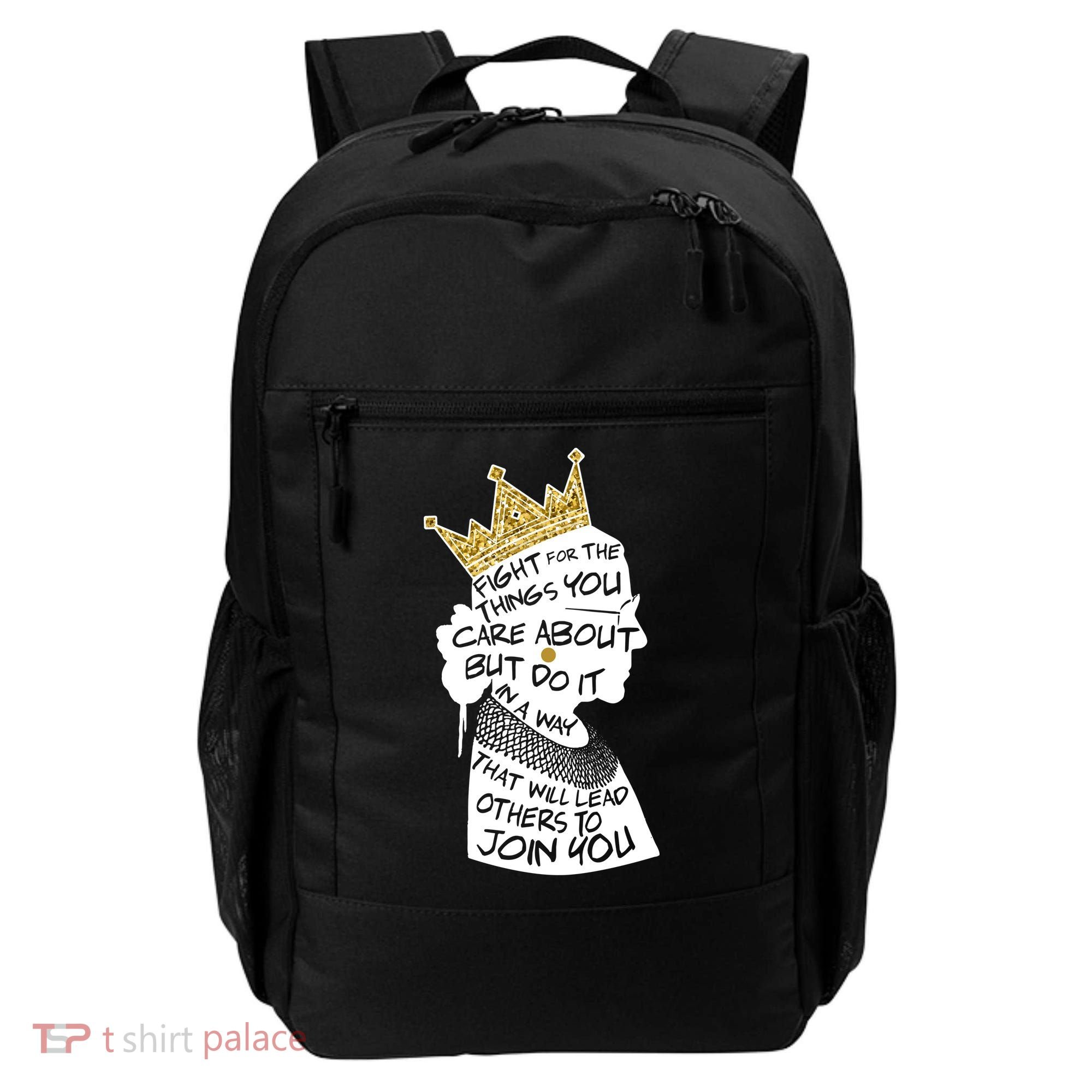 RGB Queen Crown Quote Tribute Ruth Bader Ginsburg Backpack