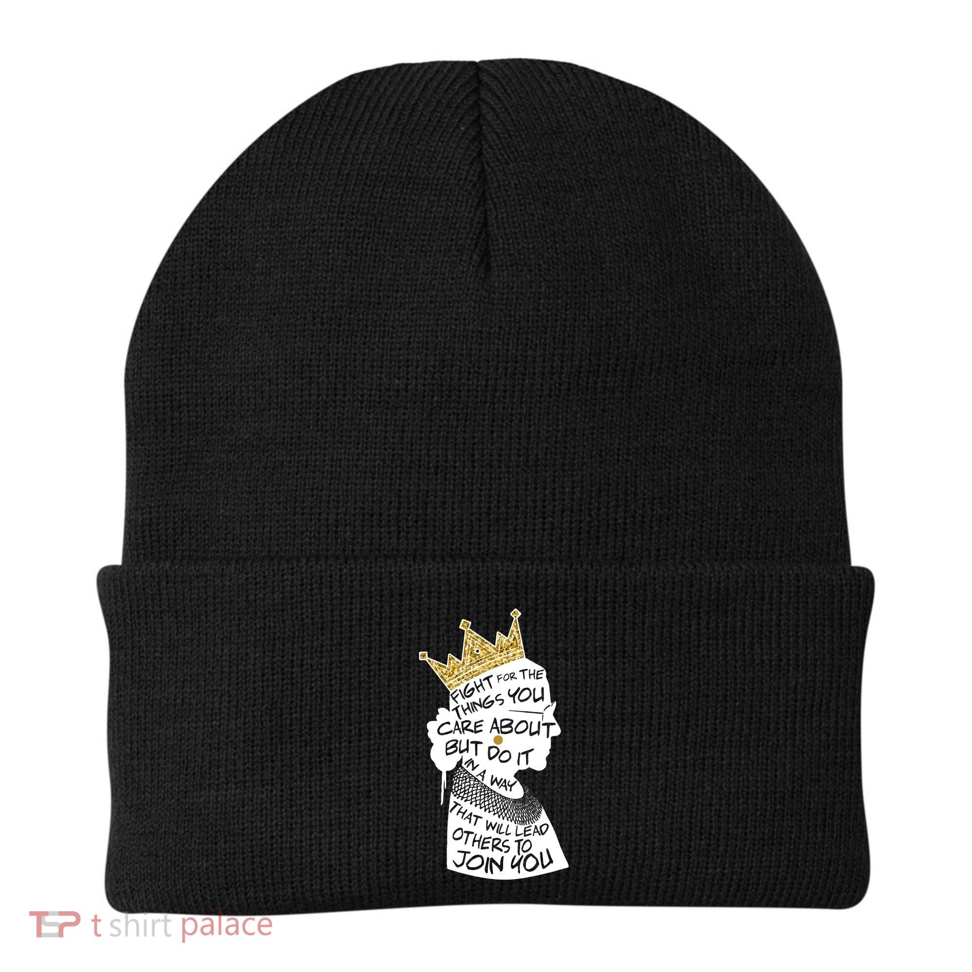 RGB Queen Crown Quote Tribute Ruth Bader Ginsburg Beanie