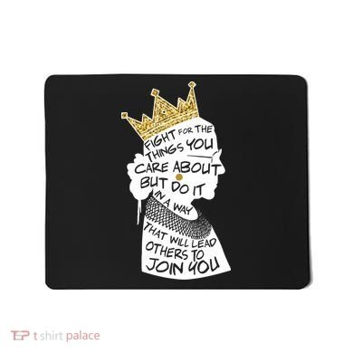 RGB Queen Crown Quote Tribute Ruth Bader Ginsburg Mousepad