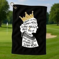 RGB Queen Crown Quote Tribute Ruth Bader Ginsburg Golf Towel thumb 1