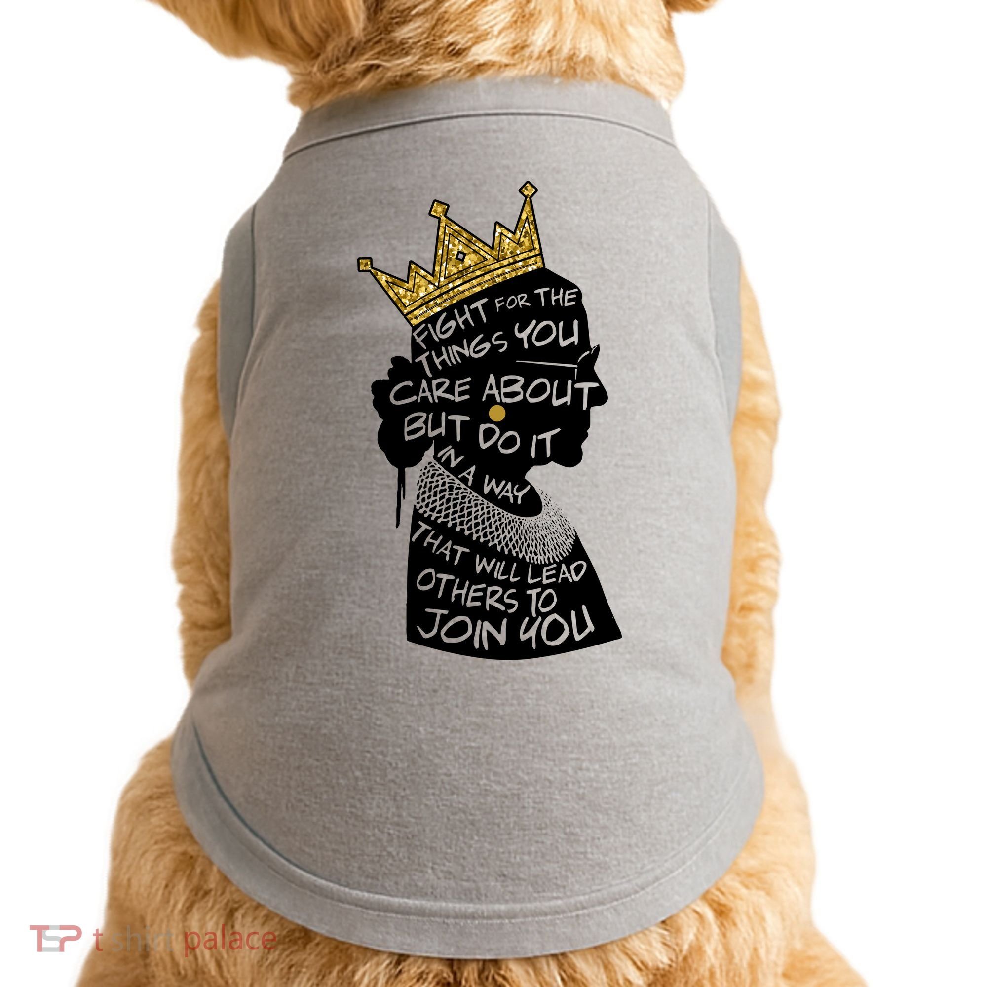 RGB Queen Crown Quote Tribute Ruth Bader Ginsburg Doggie Tank