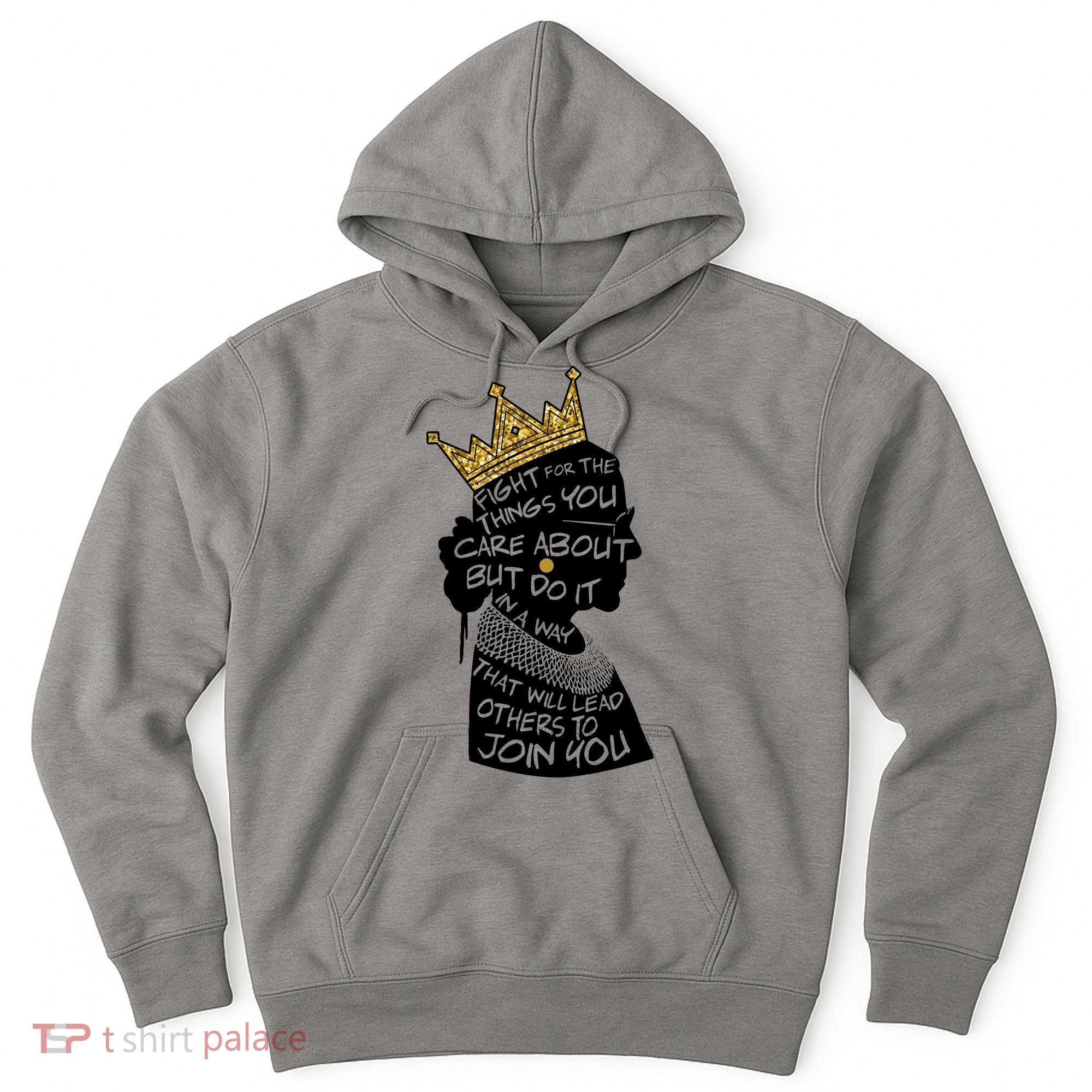 RGB Queen Crown Quote Tribute Ruth Bader Ginsburg Hoodie