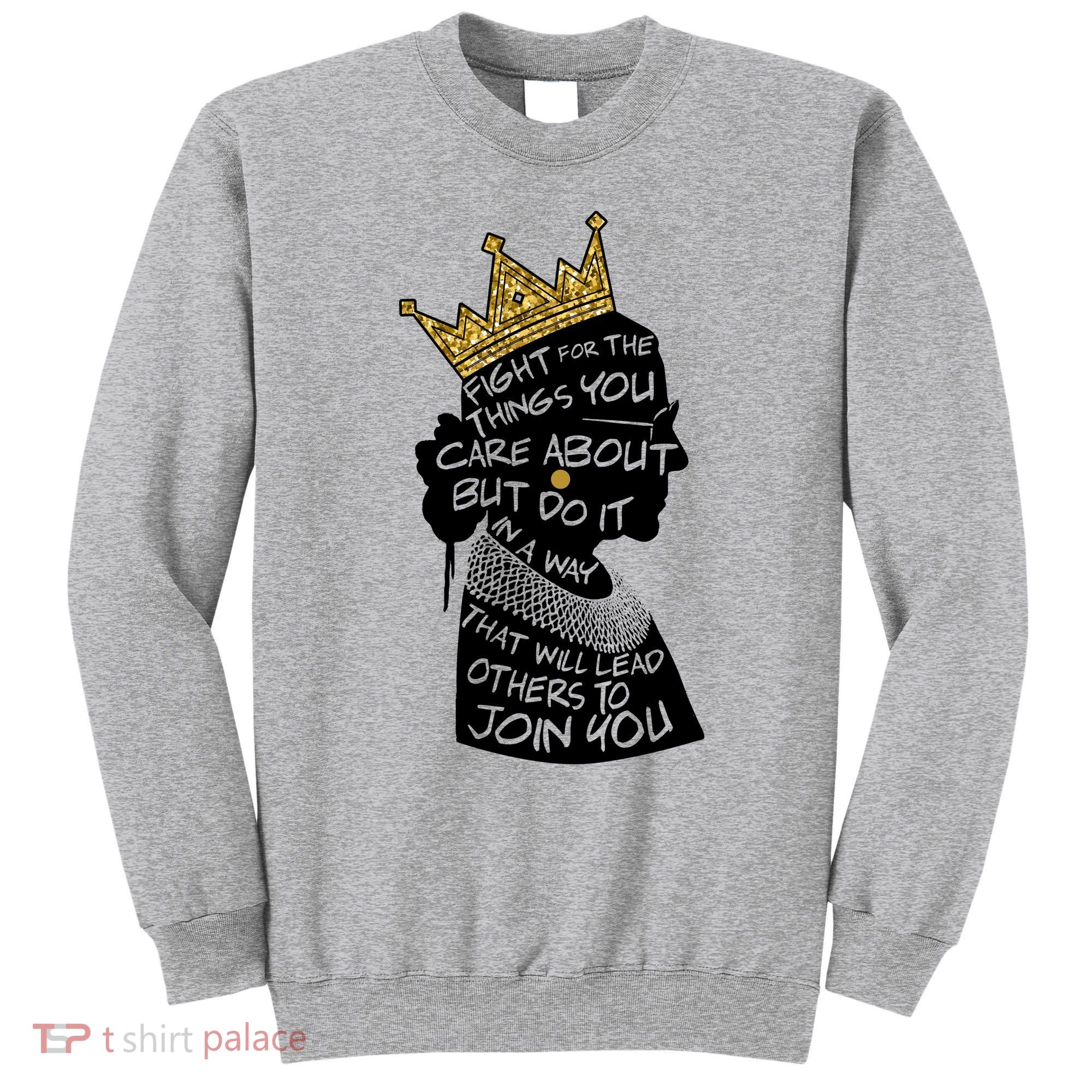 RGB Queen Crown Quote Tribute Ruth Bader Ginsburg Sweatshirt
