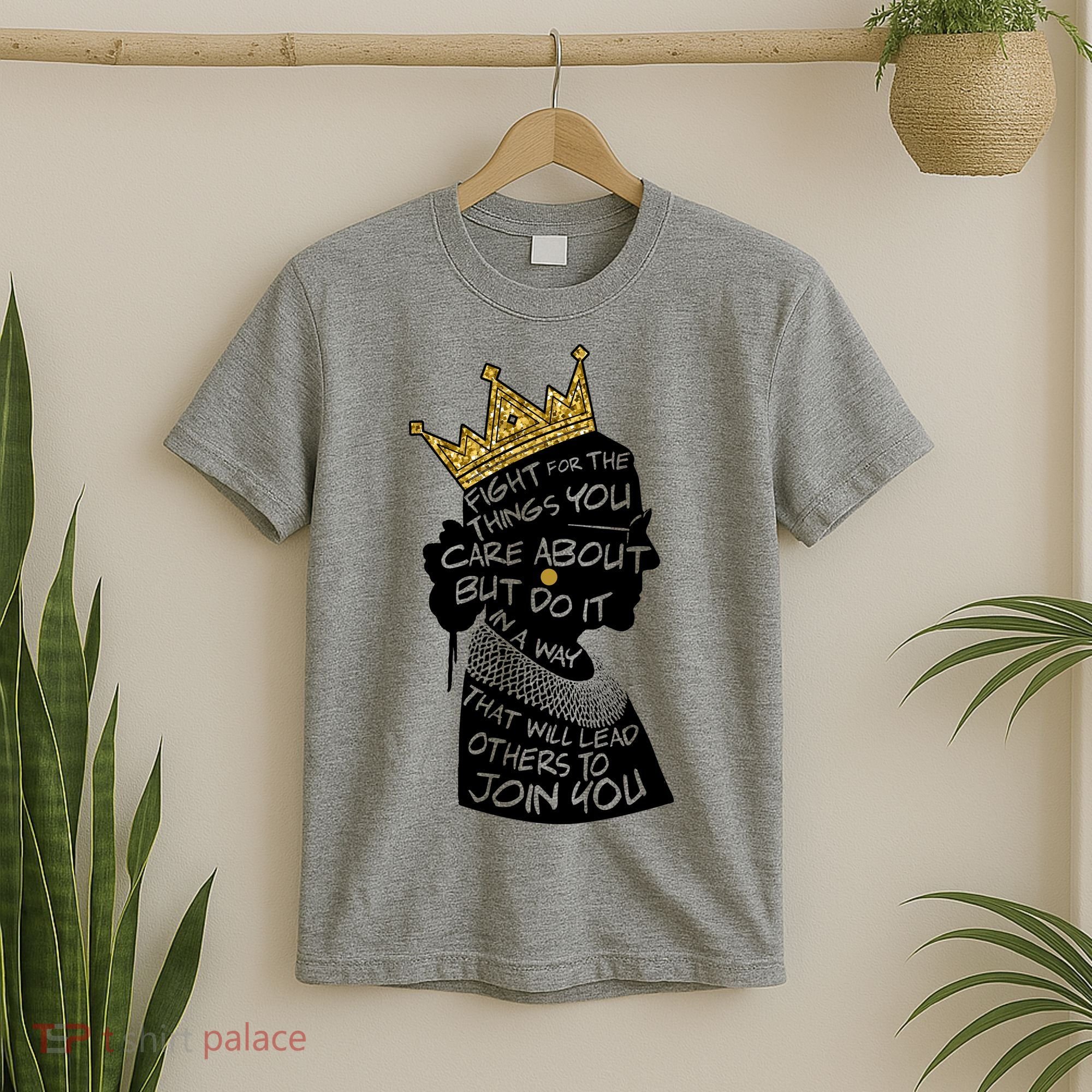 RGB Queen Crown Quote Tribute Ruth Bader Ginsburg T-Shirt