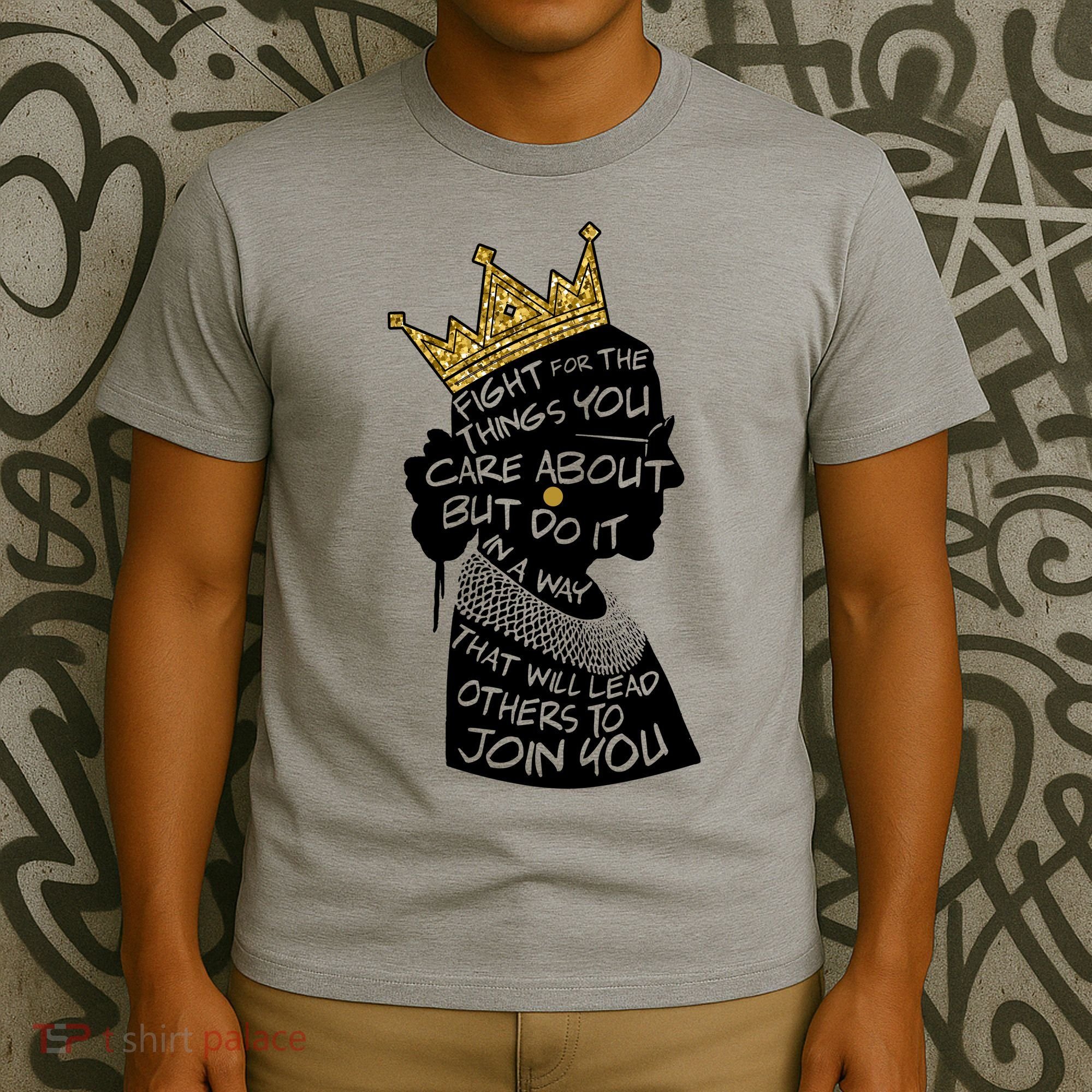 RGB Queen Crown Quote Tribute Ruth Bader Ginsburg T-Shirt