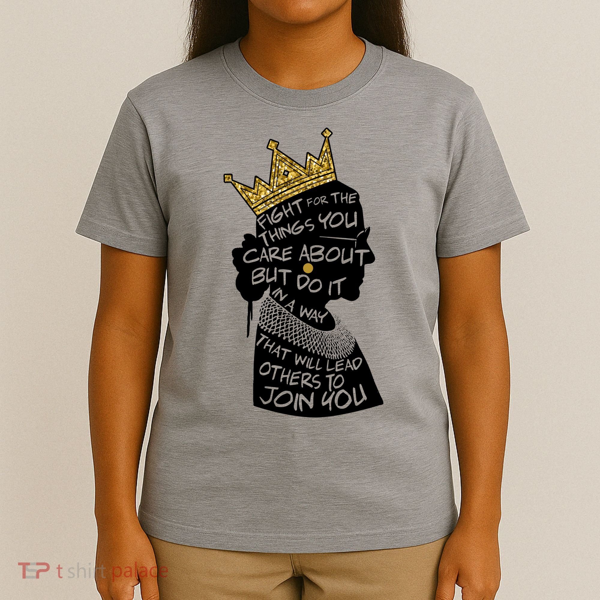 RGB Queen Crown Quote Tribute Ruth Bader Ginsburg T-Shirt