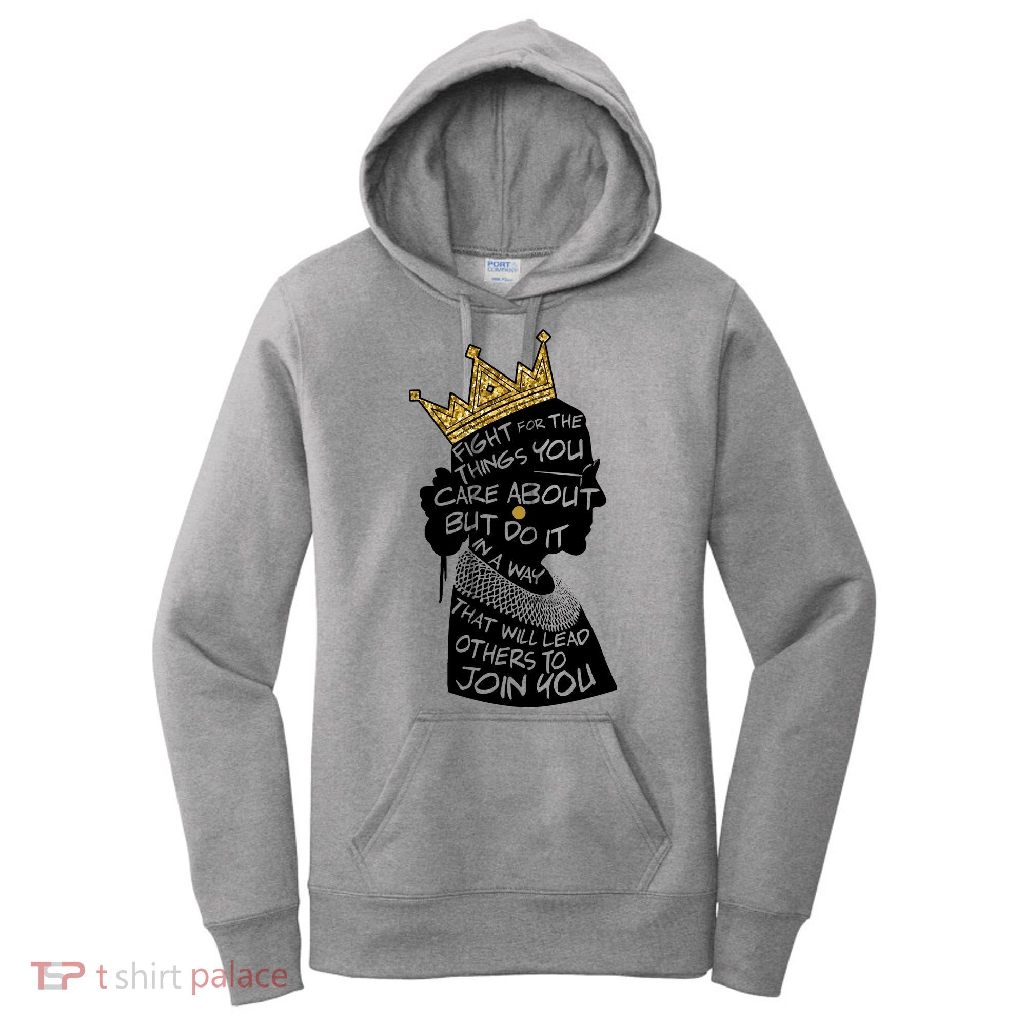 RGB Queen Crown Quote Tribute Ruth Bader Ginsburg Women's Hoodie