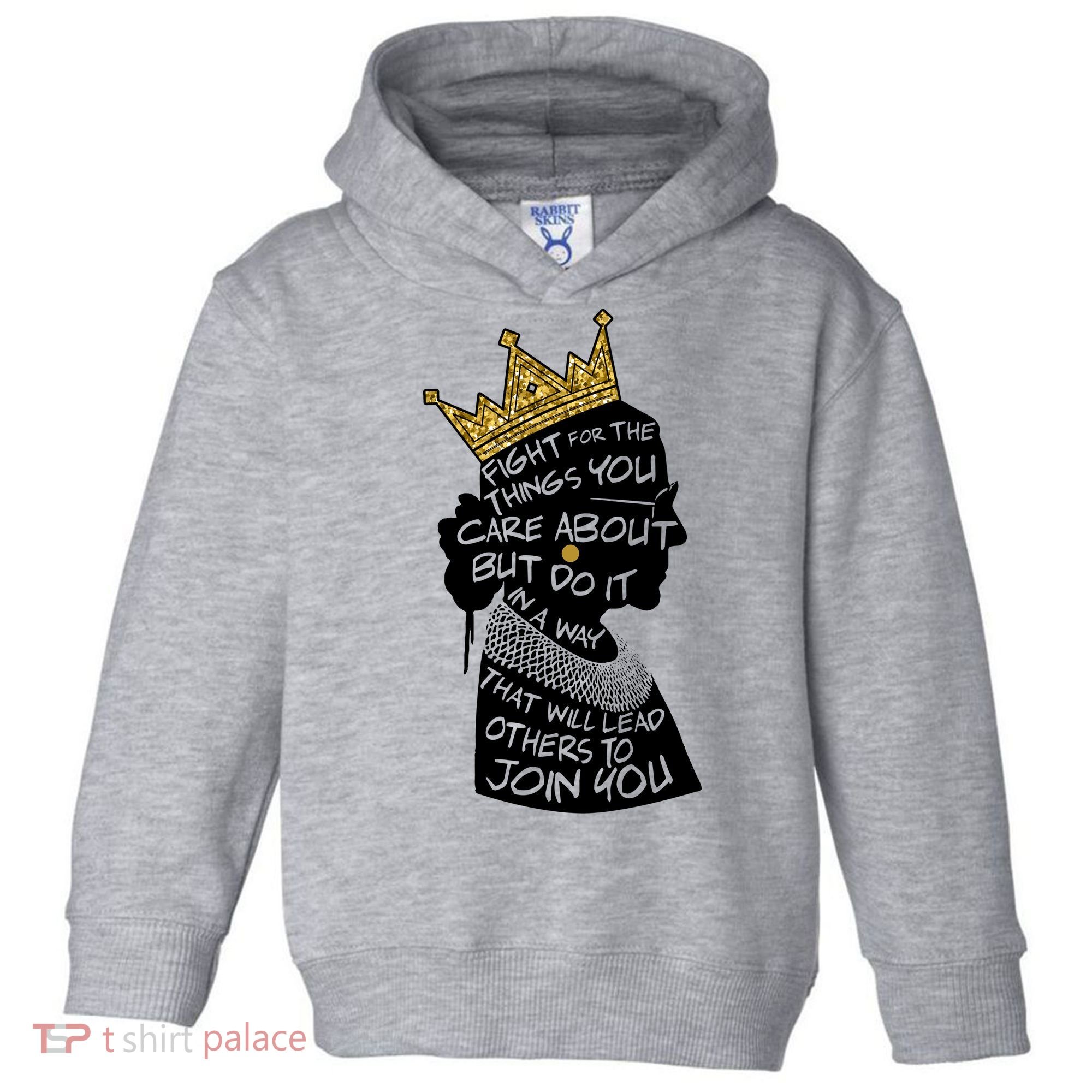 RGB Queen Crown Quote Tribute Ruth Bader Ginsburg Toddler Hoodie