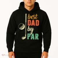 Retro Golf Best Dad By Par Gift For Father's Day Hoodie thumb 2