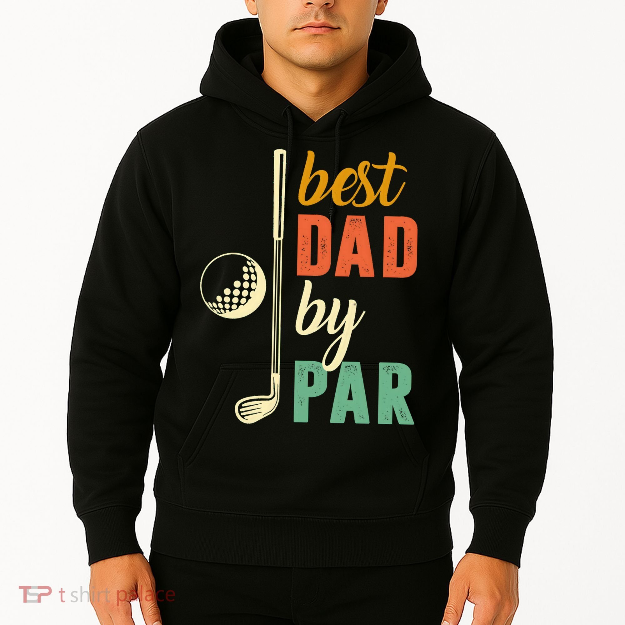 Retro Golf Best Dad By Par Gift For Father's Day Hoodie