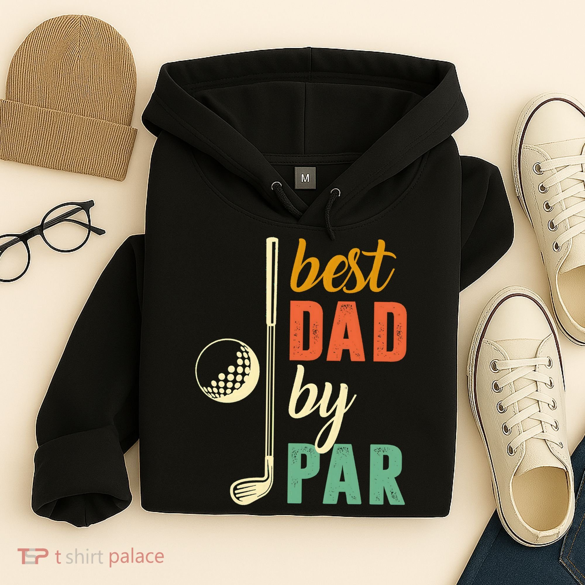 Retro Golf Best Dad By Par Gift For Father's Day Hoodie
