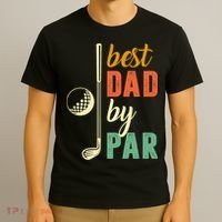 Retro Golf Best Dad By Par Gift For Father's Day T-Shirt thumb 3
