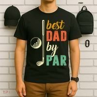Retro Golf Best Dad By Par Gift For Father's Day T-Shirt thumb 6