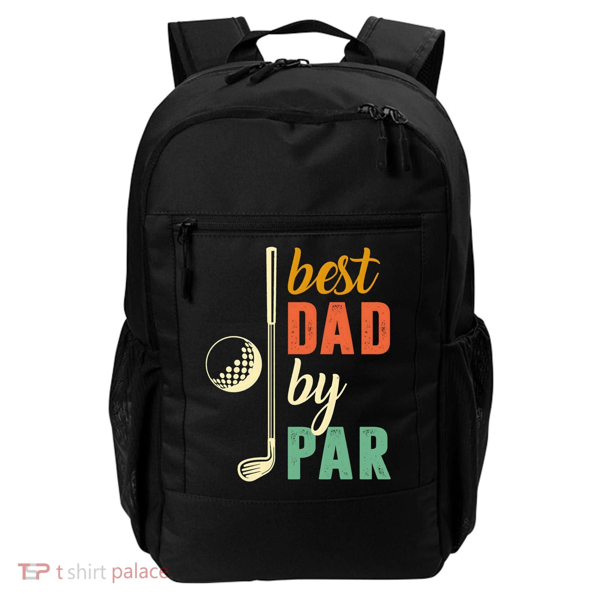Retro Golf Best Dad By Par Gift For Father's Day Backpack