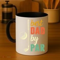 Retro Golf Best Dad By Par Gift For Father's Day Coffee Mug thumb 4