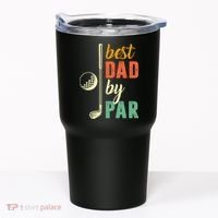 Retro Golf Best Dad By Par Gift For Father's Day Tumbler thumb 0
