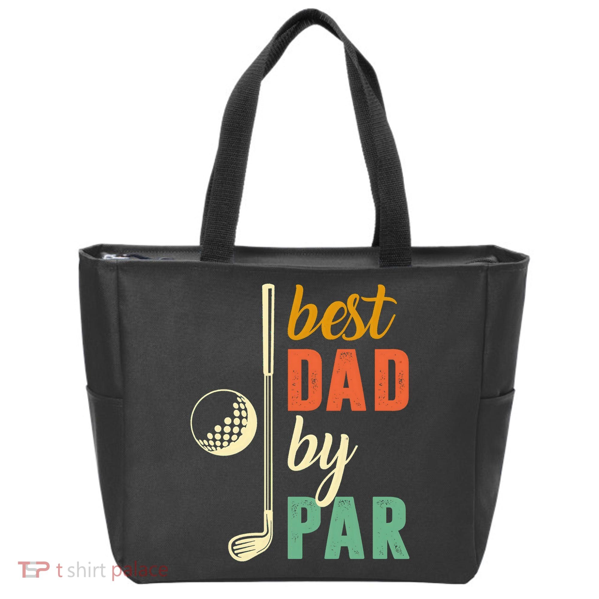 Retro Golf Best Dad By Par Gift For Father's Day Tote Bag
