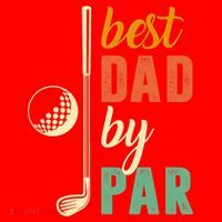 Retro Golf Best Dad By Par Gift For Father's Day Santa Hat thumb 1