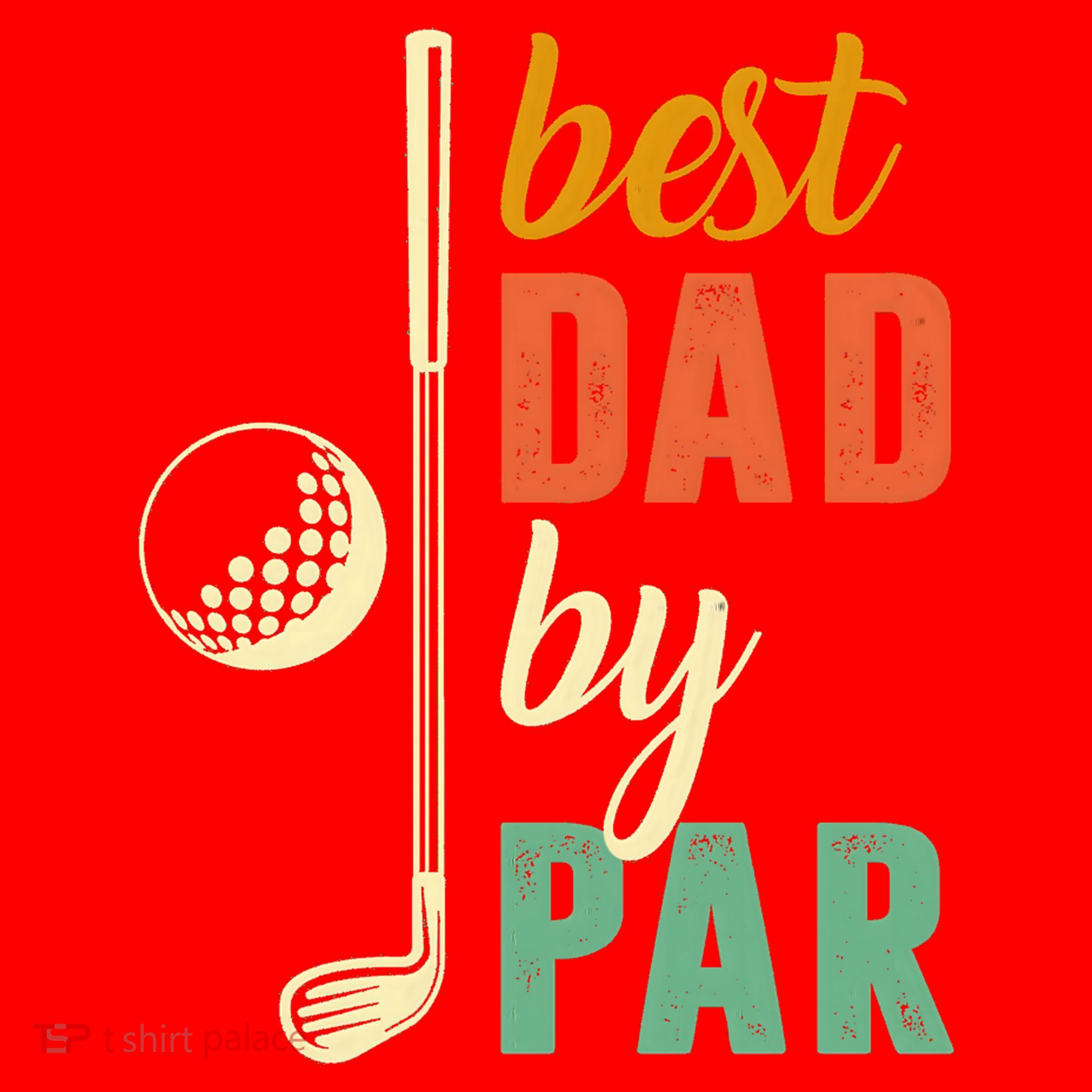 Retro Golf Best Dad By Par Gift For Father's Day Santa Hat