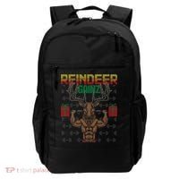 Reindeer Gainz Brodolf Ugly Christmas Sweater Gym Workout Great Gift Backpack thumb 0