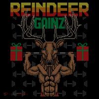 Reindeer Gainz Brodolf Ugly Christmas Sweater Gym Workout Great Gift Coffee Mug thumb 5