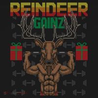 Reindeer Gainz Brodolf Ugly Christmas Sweater Gym Workout Great Gift Women's Hoodie thumb 2