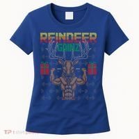 Reindeer Gainz Brodolf Ugly Christmas Sweater Gym Workout Great Gift Women's T-Shirt thumb 0