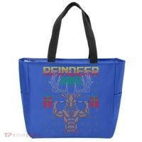 Reindeer Gainz Brodolf Ugly Christmas Sweater Gym Workout Great Gift Tote Bag thumb 0