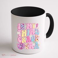 Retro Groovy Back To School In My Third Grade Era Coffee Mug thumb 1