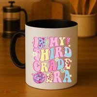 Retro Groovy Back To School In My Third Grade Era Coffee Mug thumb 4