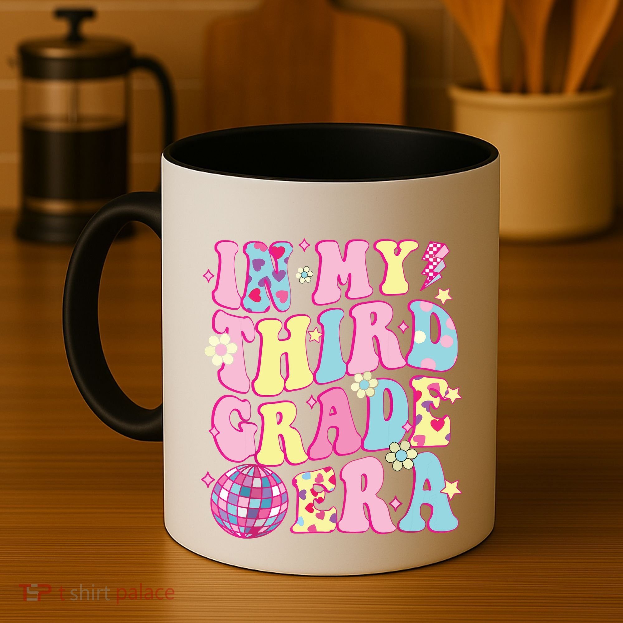Retro Groovy Back To School In My Third Grade Era Coffee Mug