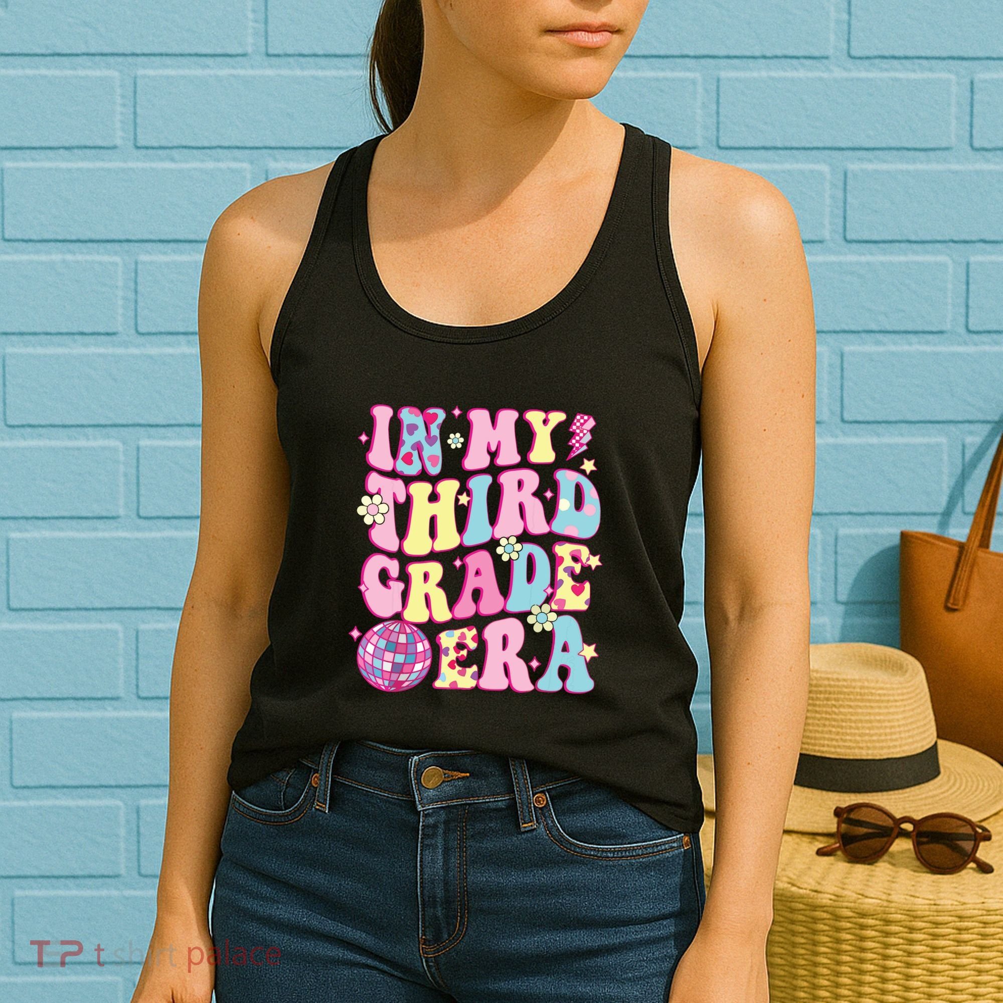 Retro Groovy Back To School In My Third Grade Era Women's Tank Top
