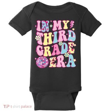 Retro Groovy Back To School In My Third Grade Era Baby Bodysuit