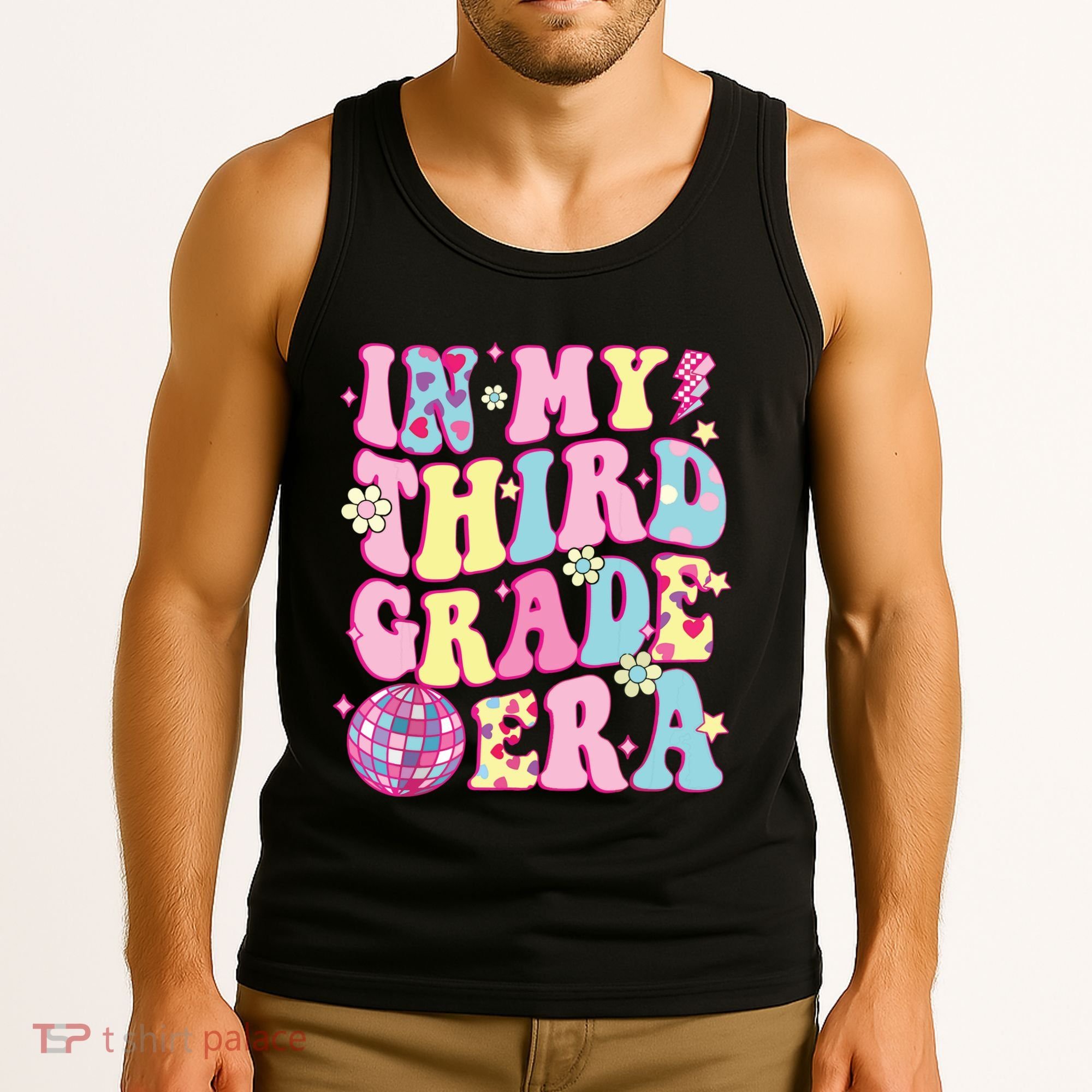 Retro Groovy Back To School In My Third Grade Era Tank Top