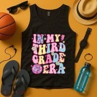 Retro Groovy Back To School In My Third Grade Era Tank Top thumb 4