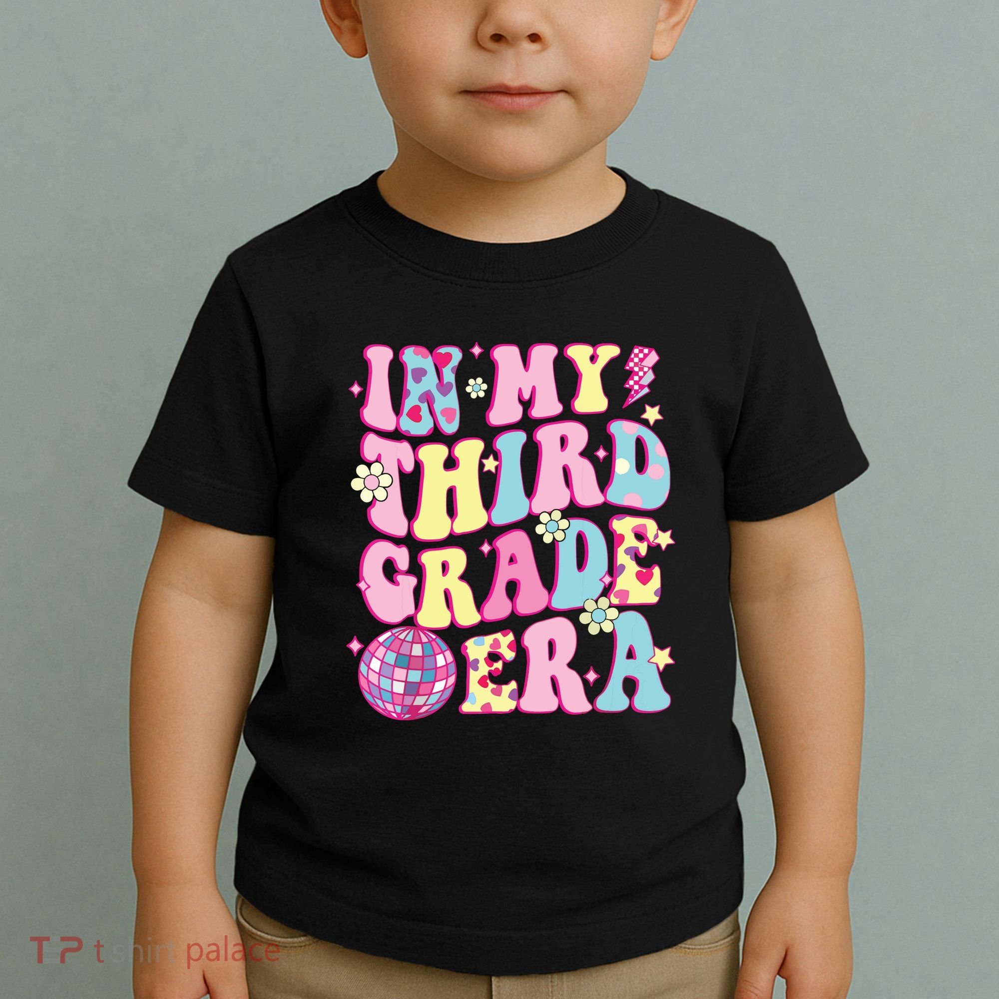 Retro Groovy Back To School In My Third Grade Era Toddler T-Shirt