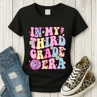 Retro Groovy Back To School In My Third Grade Era Women's T-Shirt thumb 3