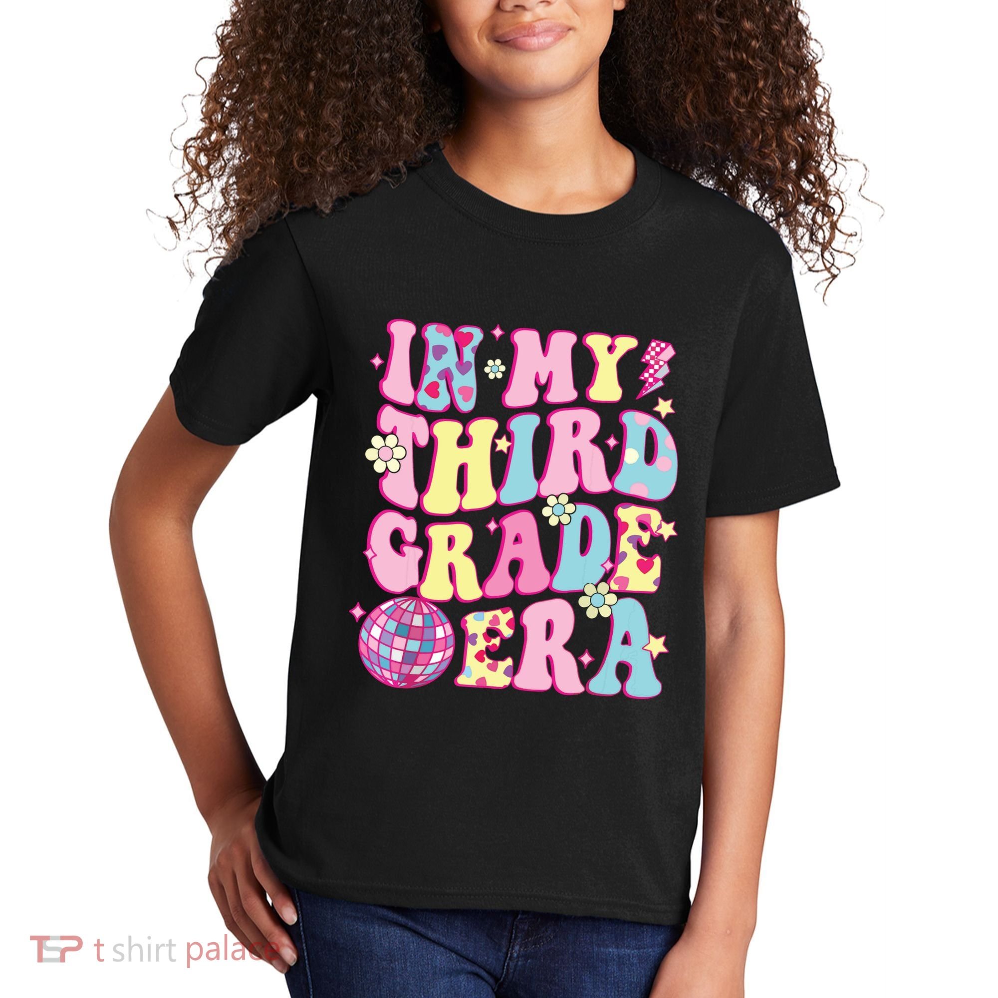 Retro Groovy Back To School In My Third Grade Era Kids T-Shirt