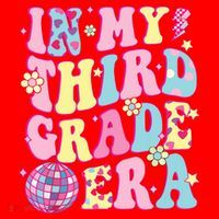 Retro Groovy Back To School In My Third Grade Era Santa Hat thumb 1
