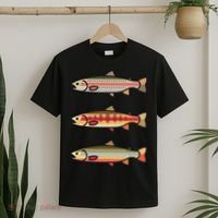 Rainbow Golden Brook Trout Fishing Anglers T-Shirt thumb 2