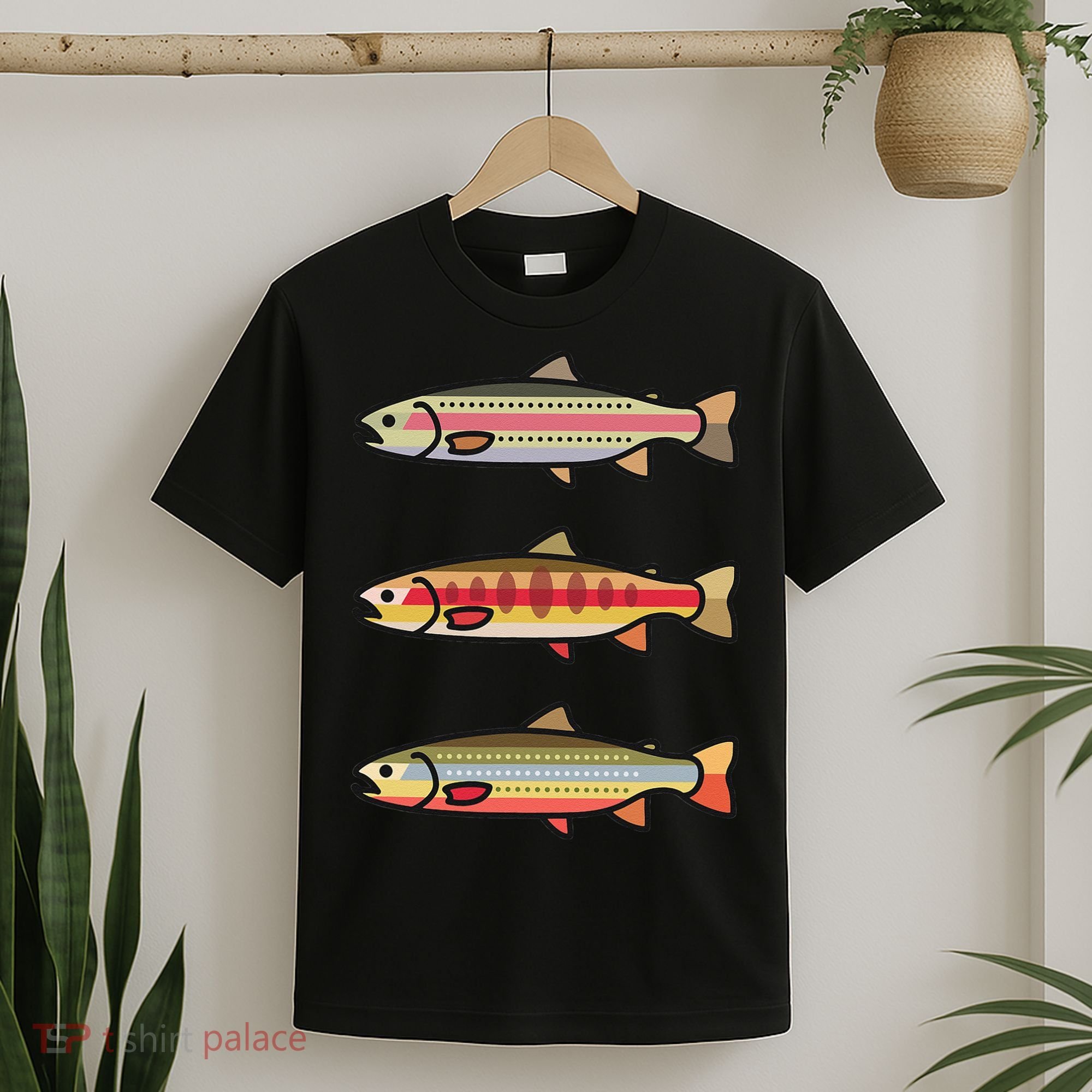 Rainbow Golden Brook Trout Fishing Anglers T-Shirt