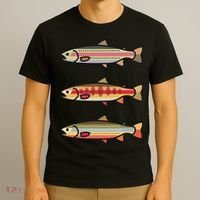 Rainbow Golden Brook Trout Fishing Anglers T-Shirt thumb 3
