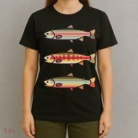 Rainbow Golden Brook Trout Fishing Anglers T-Shirt thumb 4