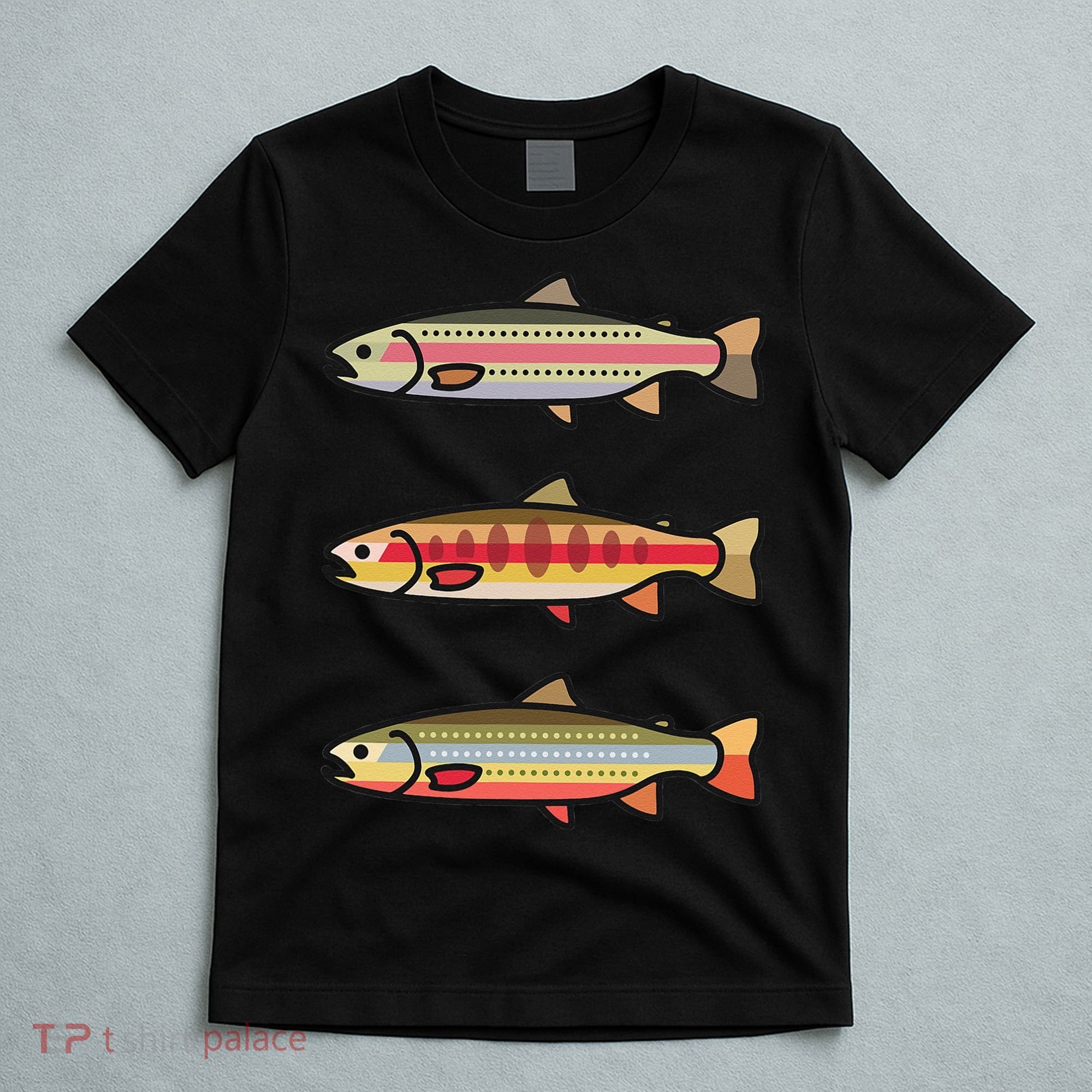 Rainbow Golden Brook Trout Fishing Anglers T-Shirt