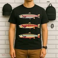 Rainbow Golden Brook Trout Fishing Anglers T-Shirt thumb 6